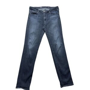 AG Adriano Goldschmied Prima Cigarette Jeans Womens 28R Medium Wash Blue Mid Ris
